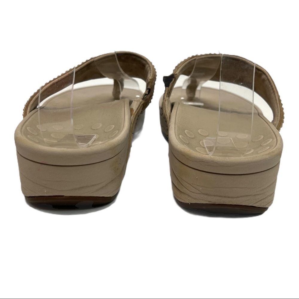 Vionic Naples Cream Suede Crystal Thong Comfort Sandals - Picture 5 of 12